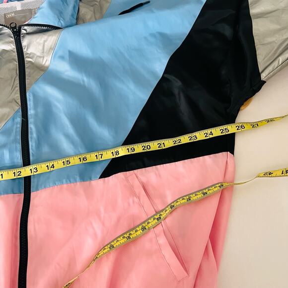 ASOS Color Block Full Zip Bomber Wind Breaker Jacket Size 10 - Picture 6 of 8